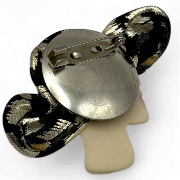 Vintage Woman Lady Face Profile Hat Brooch Hand Painted Art Deco Flapper Pin - Picture 4 of 7